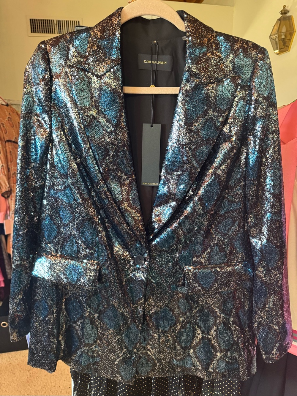 Kobi Halpern Ocean Multi Sequin Blazer XS, NWT, $ 698